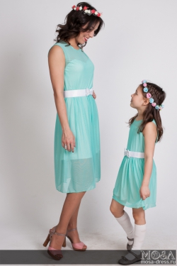 Комплект платьев Family Look для мамы и дочки "Нимфы" М-259