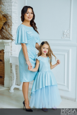 Комплект платьев для мамы и дочки "Белль" М-2179