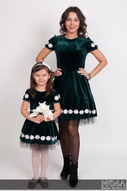 Комплект платьев Family Look для мамы и дочки "Бэлла" М-235