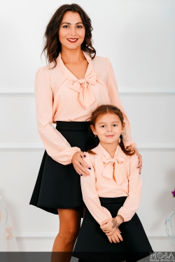 Комплект блузок для мамы и дочки "Офис" М-261