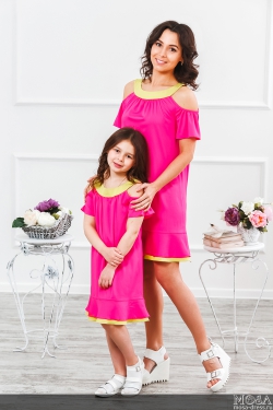 Комплект платьев для мамы и дочки "Сара" М-285