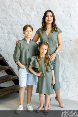 Комплект в стиле  family look для всей семьи "Сафари" М-2190