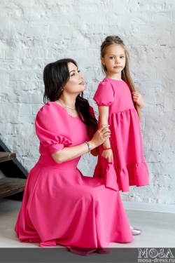 Комплект платьев для мамы и дочки "Валенсия" М-2195
