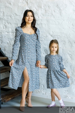 Платья в одном стиле для мамы и дочки "Кэтти" М-2192