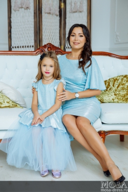 Комплект платьев для мамы и дочки "Белль" М-2179