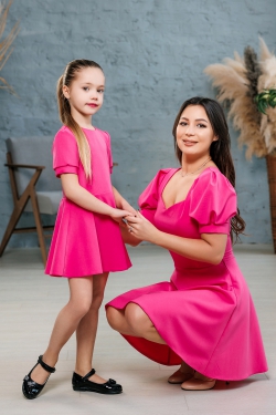Одинаковые платья для мамы и дочки "Марта" М-2209