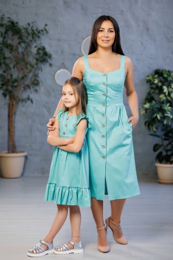 Комплект платьев в стиле family look для мамы и дочки "Прованс" М-2220