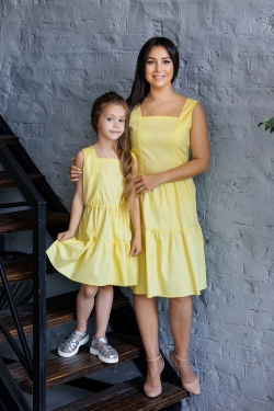 Комплект платьев мама и дочка "Санрайз" М-2222