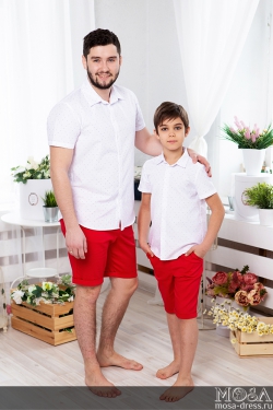 Одинаковые шорты для папы и сына М-2015