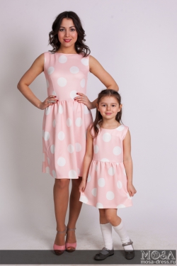 Комплект платьев Family Look для мамы и дочки "Одри" М-253