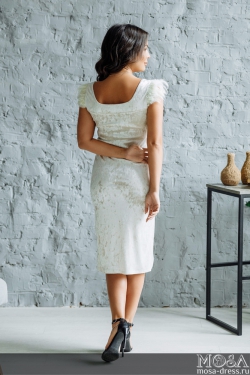 Женское платье с перьями "Николь"М-1201