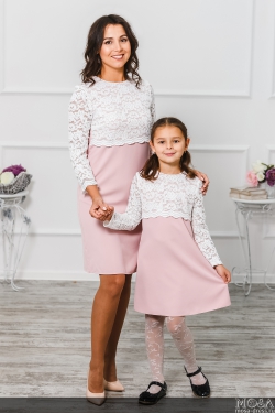 Комплект платьев для мамы и дочки "Мелания" М-292