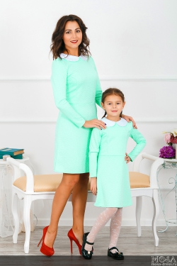 Комплект платьев мама+дочка "Розы" М-266