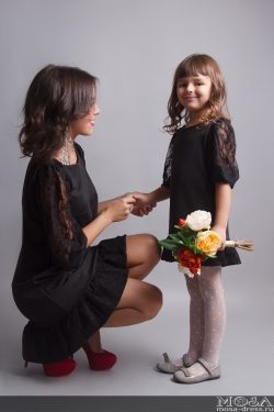 Комплект платьев Family Look для мамы и дочки "Ксения" М-227
