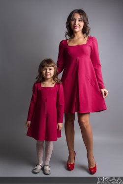 Комплект платьев Family Look для мамы и дочки "Ампир" М-231