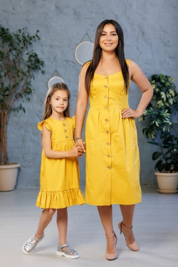Комплект платьев в стиле family look для мамы и дочки "Прованс" М-2220