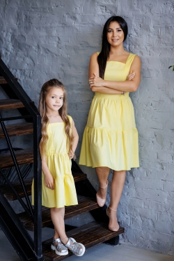 Комплект платьев мама и дочка "Санрайз" М-2222