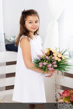 Комплект летних платьев в стиле Family Look для мамы и дочки "Романтика" М-2068