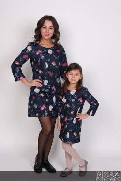 Комплект платьев Family Look для мамы и дочки "Чемоданчик" М-234