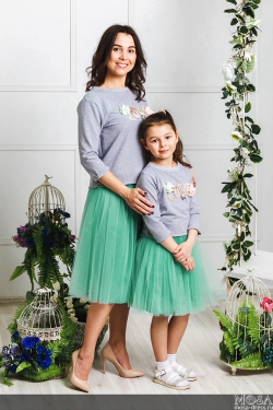 Комплект фатиновых юбочек для мамы и дочки "Зефирки" М-2024