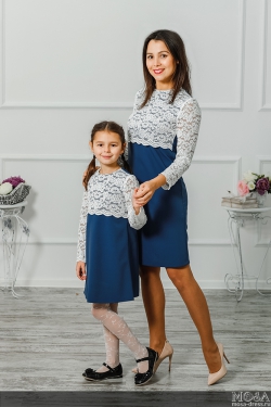 Комплект платьев для мамы и дочки "Мелания" М-292
