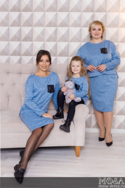Комплект в стиле Family Look для мамы и дочки "Меланж" М-2103