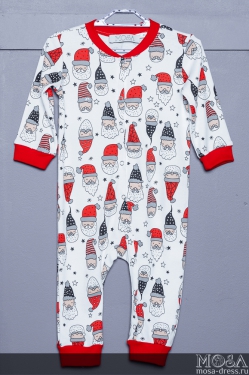 Комплект новогодних пижам в стиле family look "Гномы" М-2155