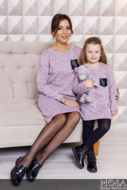Комплект в стиле Family Look для мамы и дочки "Меланж" М-2103