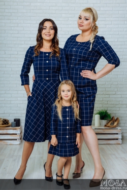 Комплект платьев в стиле Family Look для мамы и дочки "Анна" М-2140